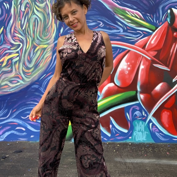 Free People Piper Lace Long Jumpsuit Catsuit Sz0 - Picture 3 of 8